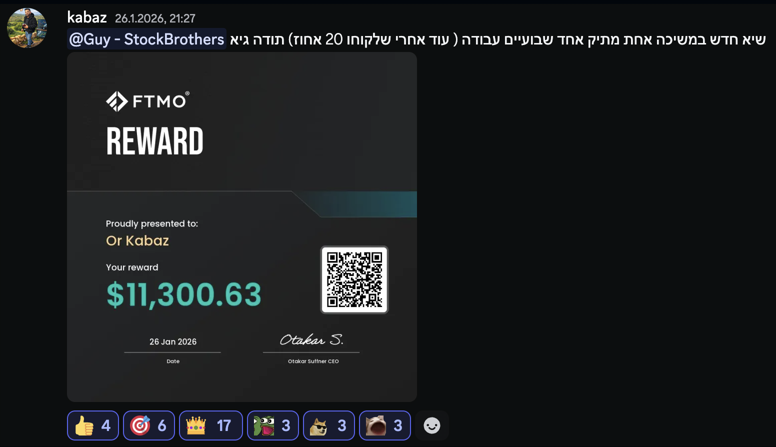 FTMO Reward - $11,300